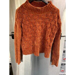 Rust Orange Chenille Sweater By Moral Fiber Women’s Sz L